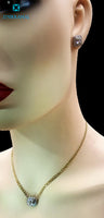 Top Quality Diamond Everyday Wear Necklace set in Solid 14Kt White Gold
