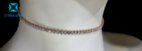 Unique Stylish Single Line Diamond Chokker Necklace in Solid 14Kt Rose Gold