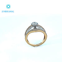Certified Beautiful Diamond Solitaire Ring set in 14Kt Yellow Gold