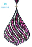 Beautiful Natural Rubies with Diamonds Earrings in Sterling Silver
