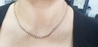 Elegant Necklace with 5 Carats of Diamonds in Solid 14Kt