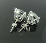 Sterling Silver Studs with D Color Internally Flawless Round CZ in 3 Colors