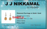 Natural Rubies Studs with Diamonds in Solid 14Kt Yellow Gold