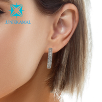 Everyday Wear Stunning Diamond Hoops in Solid Gold