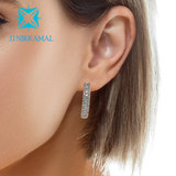 Everyday Wear Stunning Diamond Hoops in Solid Gold