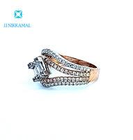 CERTIFIED BEAUTIFUL DIAMOND RING SET IN 14KT ROSE GOLD