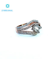 CERTIFIED BEAUTIFUL DIAMOND RING SET IN 14KT ROSE GOLD