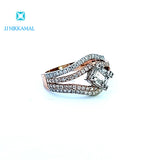 CERTIFIED BEAUTIFUL DIAMOND RING SET IN 14KT ROSE GOLD