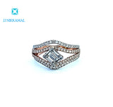 CERTIFIED BEAUTIFUL DIAMOND RING SET IN 14KT ROSE GOLD