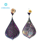 Beautiful Natural Rubies with Diamonds Earrings in Sterling Silver