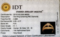 Certified Beautiful Diamond Solitaire Ring set in 14Kt Yellow Gold